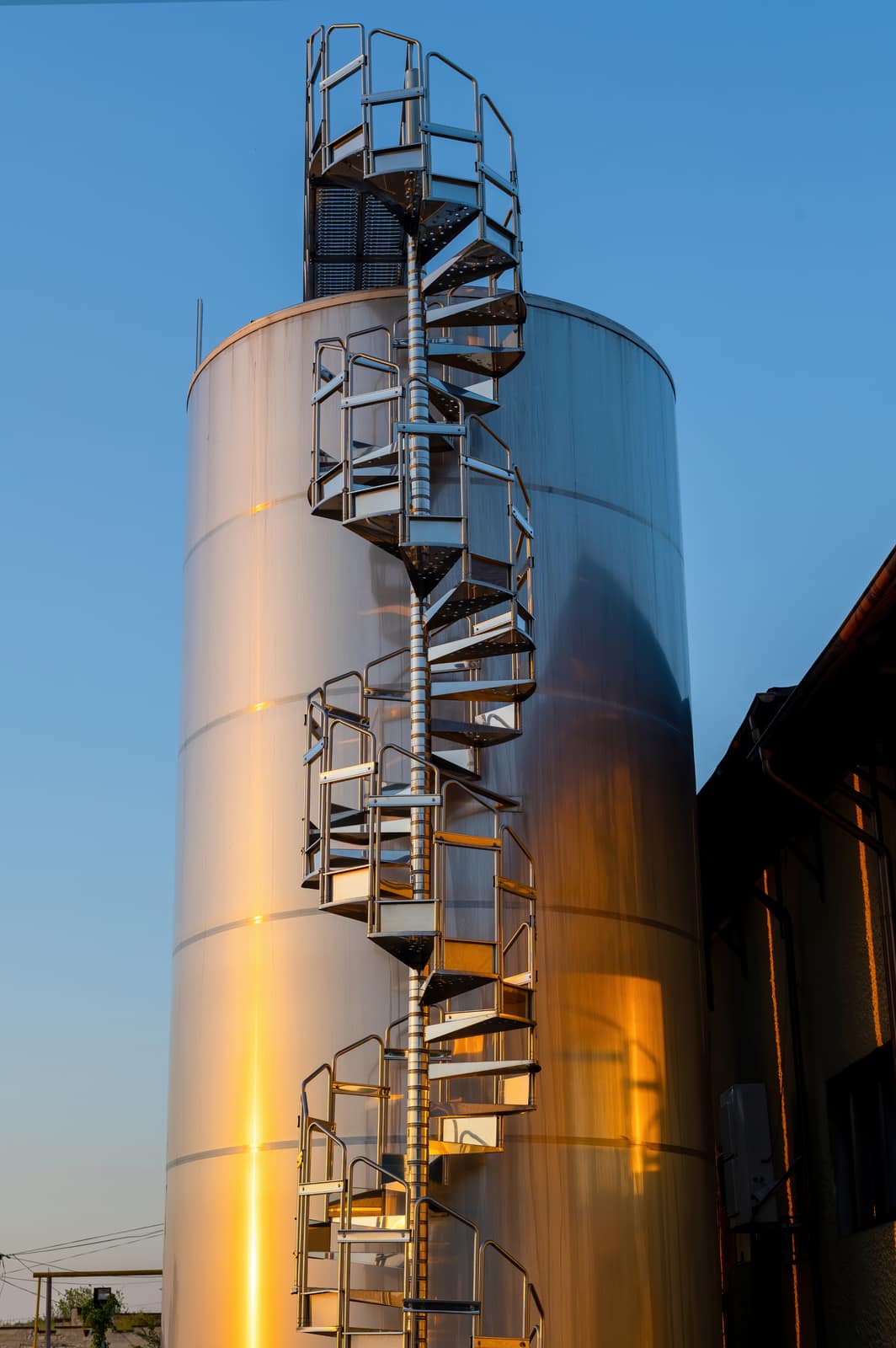 Industrial storage tank at a petroleum facility