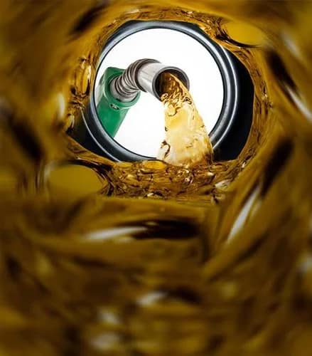 Diesel fuel being dispensed