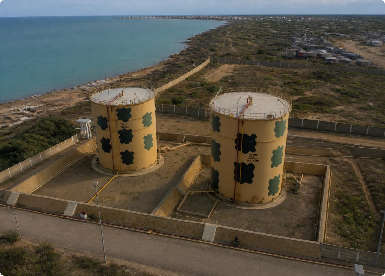 Oil storage tanks at a JN Petroleum terminal