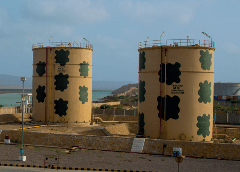 Hub depot coastal storage tanks
