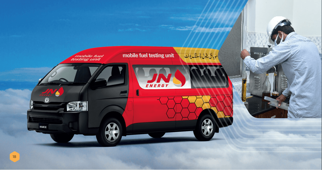 JN Energy mobile fuel testing unit and technician
